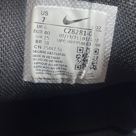Nike Metcon 7 Black Anthracite Mens Triple Black Size 7 Gym Shoes CZ8281-001 main image 8